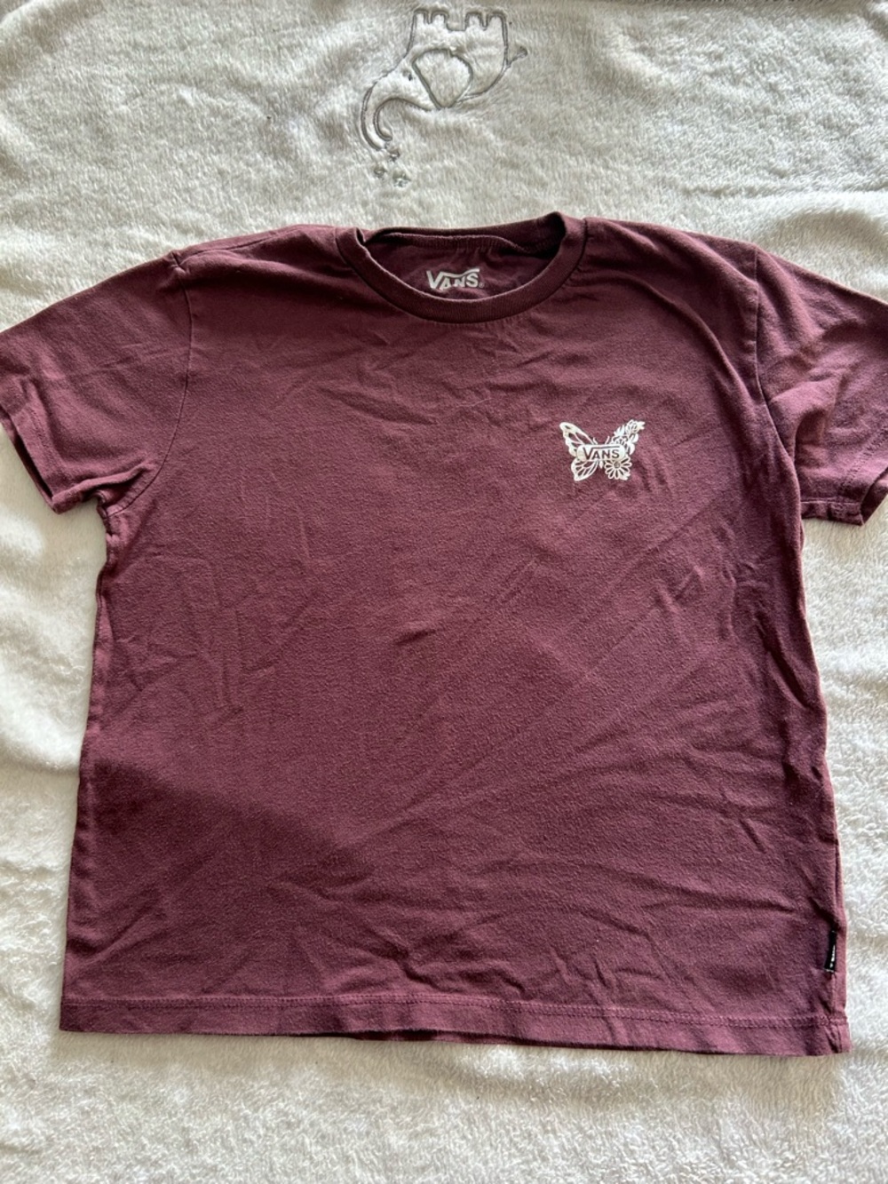 Vans kids Burgundy Short-Sleeve Tee with Butterfly Logo